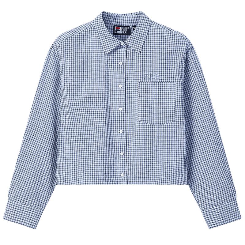 

FILA Women s Plaid Long Sleeve Woven Shirt L