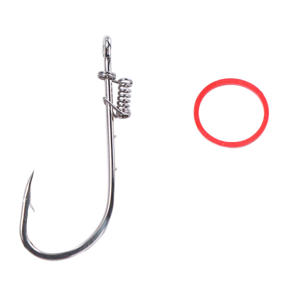 Single Hook Live Shrimp Fishing Hooks Hanging Spring Barbed Fishhook Catfish Bass
