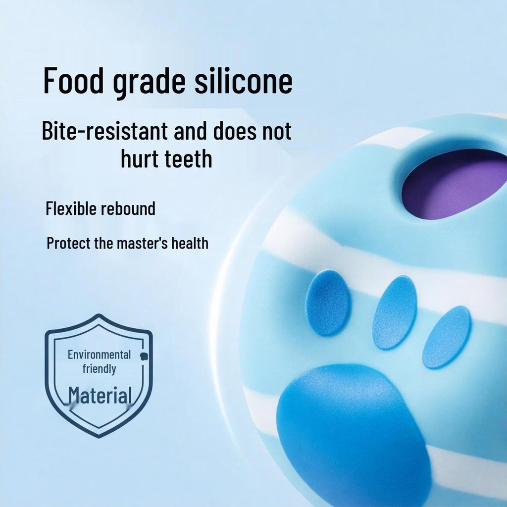 Rolling Sound Ball: Bite-Resistant Self-Entertainment Toy with Silly Smile for Teething Dogs