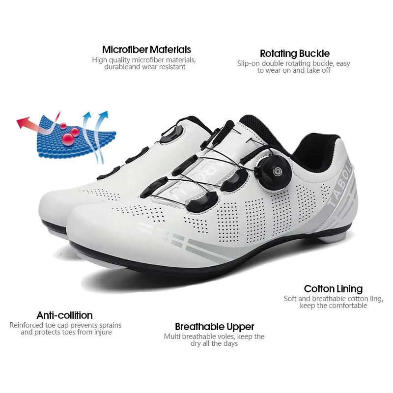 Cycling Shoes MTB Men Self-Locking Road Bike Shoes Speed Sneakers Racing Riding Boots Women SPD Pedal Mountain Bicycle Footwear