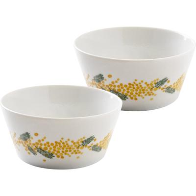 Minoru Pottery Mino Ware PLANTAREE-mimosa- 105er-Schüssel-Set, 2 Stück