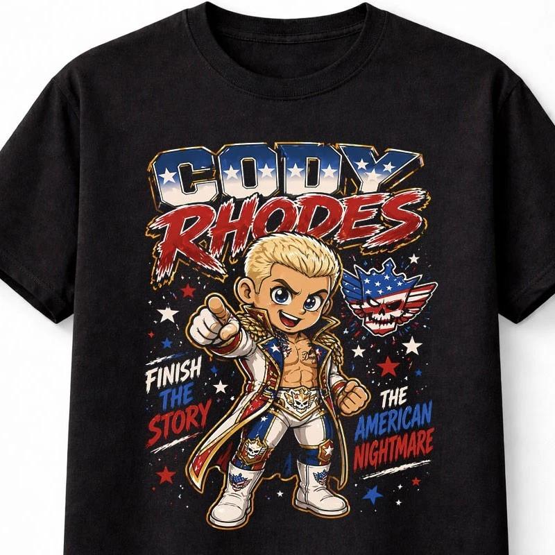 Cody Rhodes American Nightmare Finish the Story Wrestling Unisex TShirt S