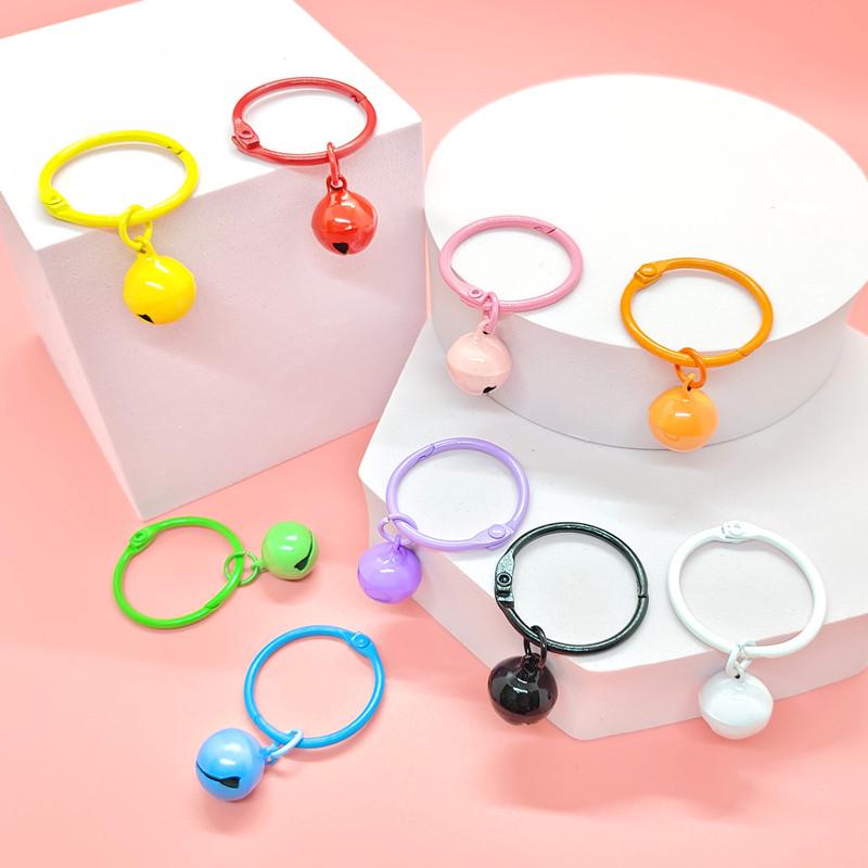 Colorful Floral Bell Keychain Ring - Chic Handbag Pendant & Small Gift for Women