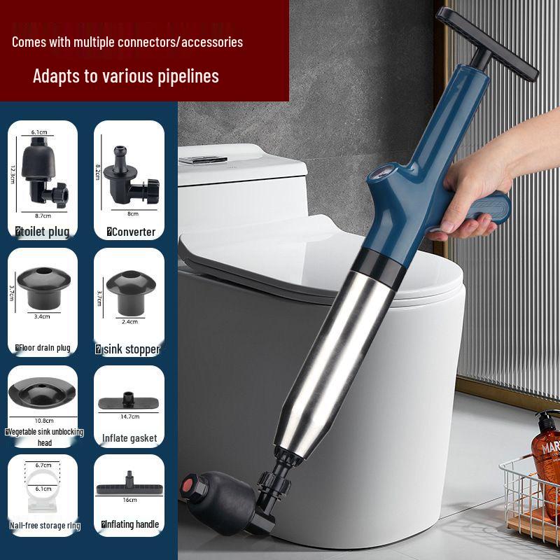

High-Pressure Stainless Steel Pipe Unblocker for Toilets and Drains