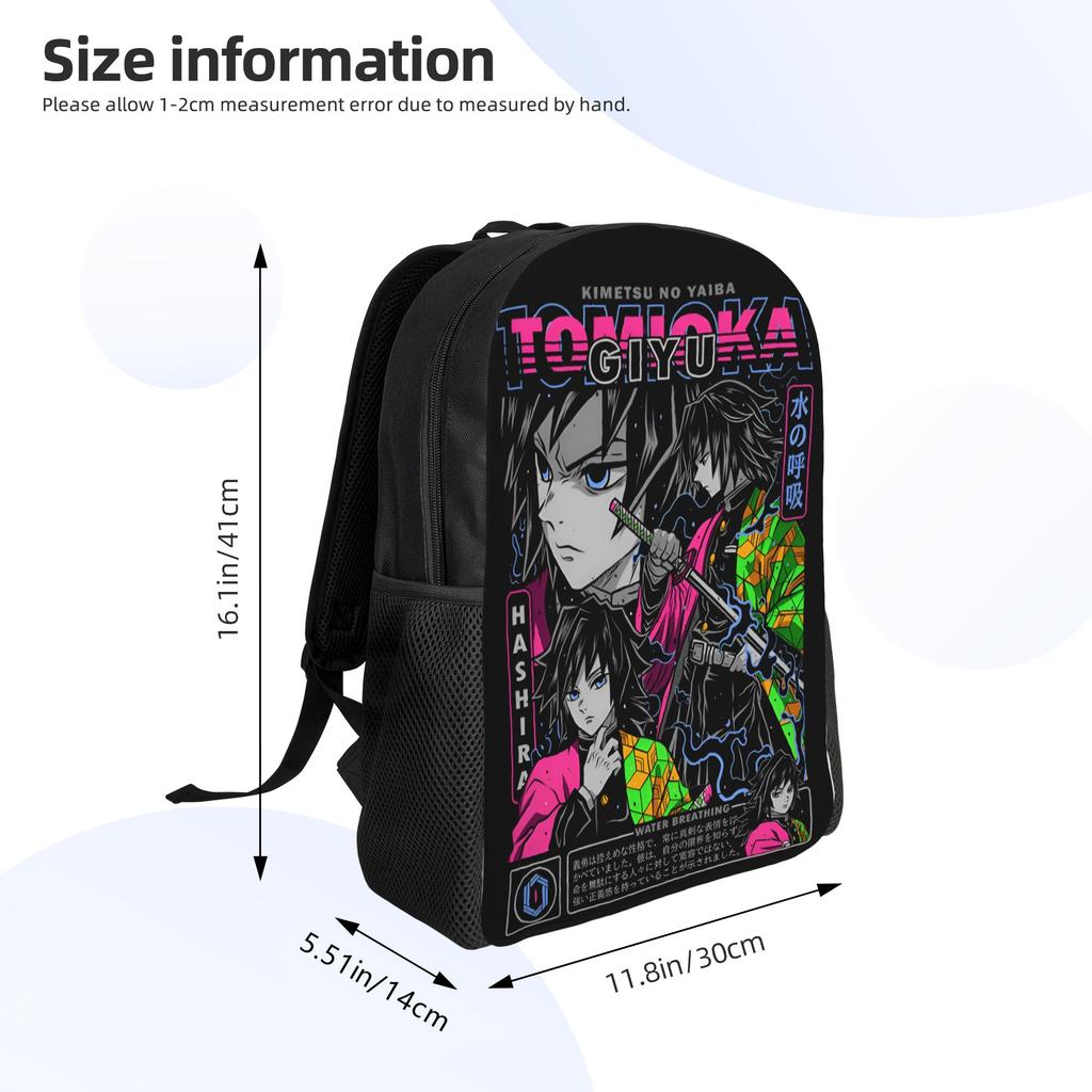 Demon Slayers Laptop Backpack Women Men Casual Bookbag for College School Student Guyu Tomioka Bag
