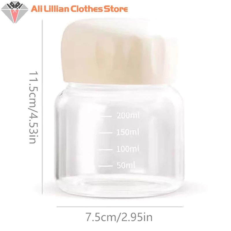 300ml High Borosilicate Glass Water Cup Transparent With Scale Mini Fat Cup Portable Juice Mug Drink Container Travel Home Gift