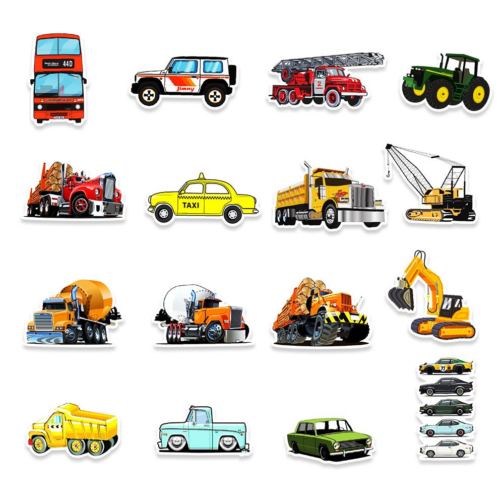 50 Car Collection Graffiti Stickers Car Mobile Phone Suitcase Kettle Decoration Stickers Waterproof
