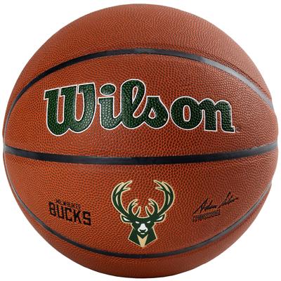 Wilson Team Alliance Milwaukee Bucks Ball, Unisex Brown Basketball