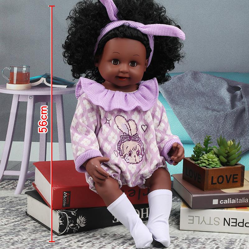 56Cm Reborn Simulation Barbie Gift Doll Baby Soft Gel Girl Toy Set Children's Doll