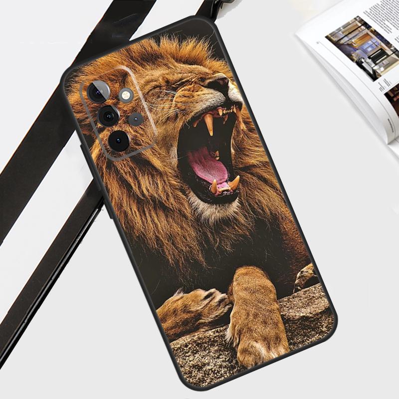 Funda León Rugiente Para Samsung Galaxy A56 A36 A26 A16 A06 A54 A34 A14 A12 A22 A32 A52 A13 A53 A15 A35 A55