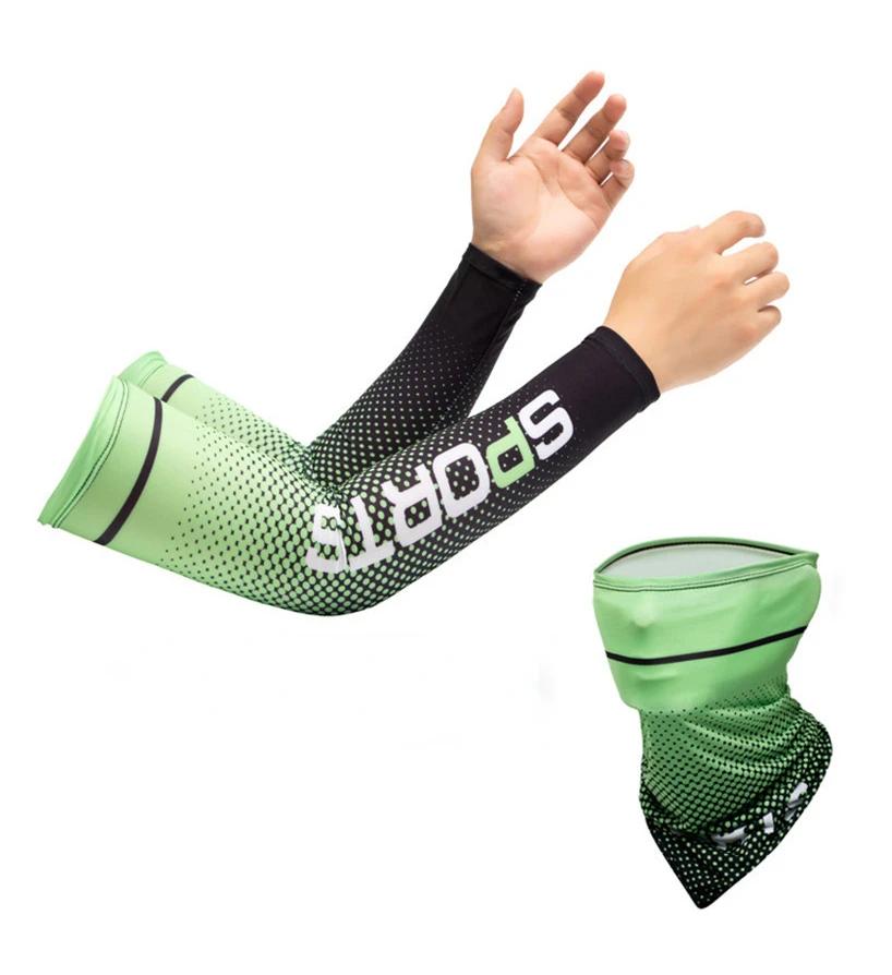 Neu Ice Silk Sleeve Sonnenschutzmanschette UV-Sonnenschutz Armstulpen Anti-Rutsch Männer Frauen Lange Handschuhe Außen Cool Sport Radfahren