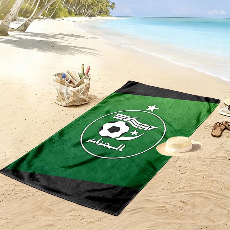 Algeria Football Print Beach Towel, Large Soft Quick Dry Towel for Beach Camping Swimming