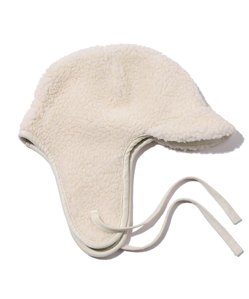 CPGN STUDIO Logo Trooper Wool Earflap Cream