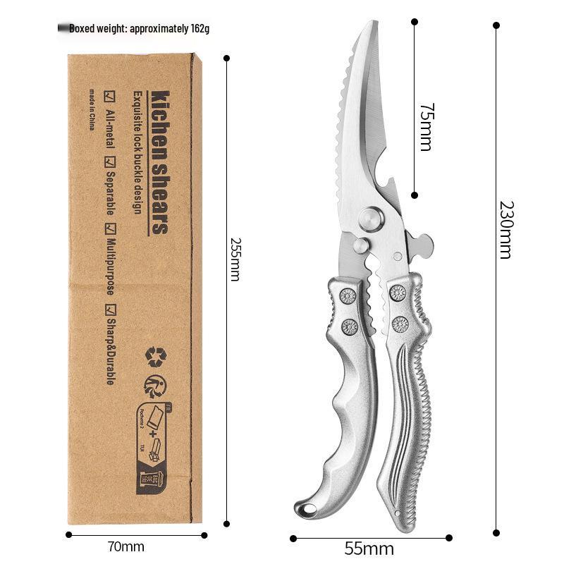 

Многофункциональные кухонные ножницы для курицы и рыбы: Нержавеющая сталь с фиксирующейся пряжкой