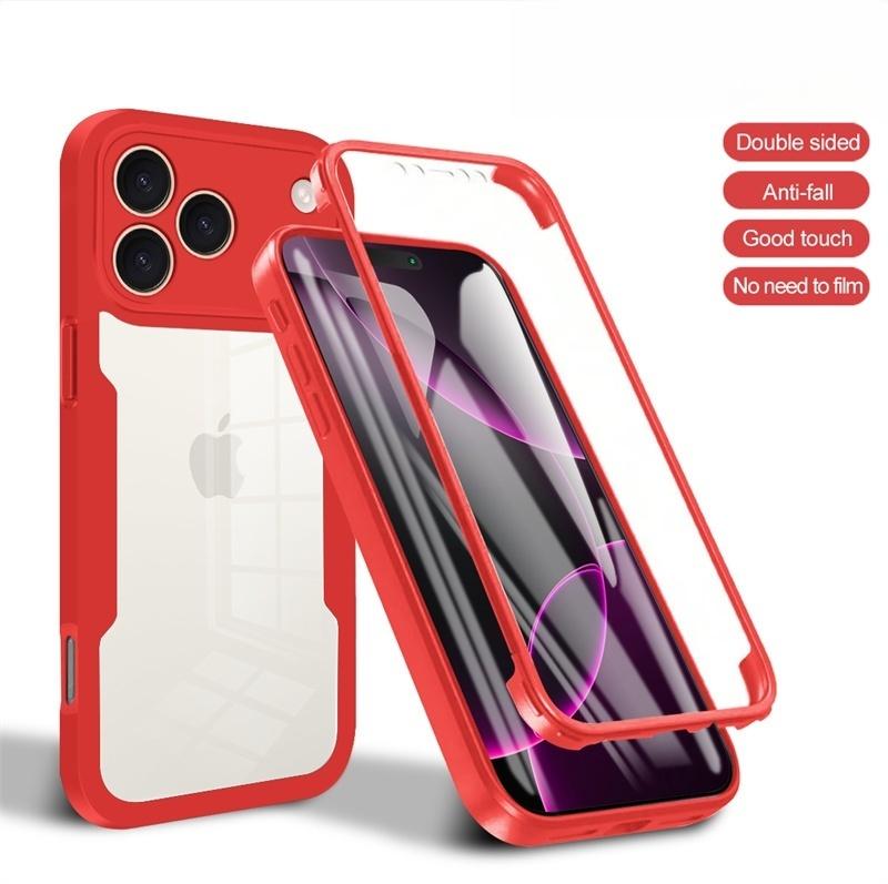 

For Iphone 17 pro max Luxury 360 Full Body Screen Protector Transparent Case For Iphone 17 Air Clear Shockproof Back Cover Capa For iphone 17 ProMax