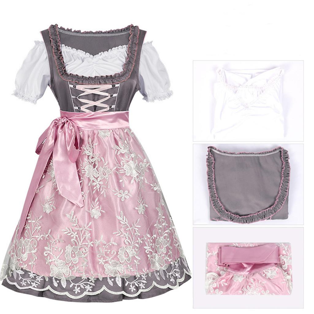 Damen Oktoberfestkleid mit Spitze für Festival Kostümparty