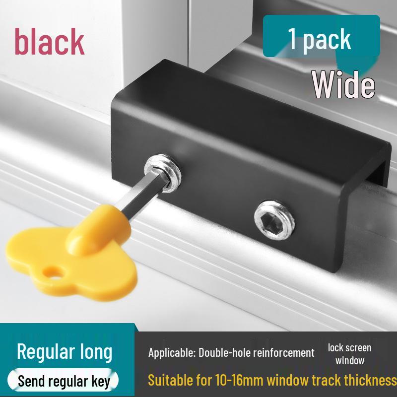 Bezpieczna blokada okienna dla dzieci bez wiercenia - Aluminiowy ogranicznik antykradzieżowy