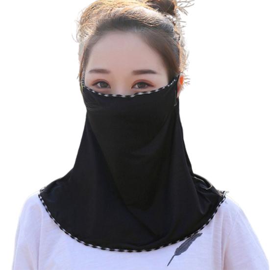 Women Floral Soft Chiffon Anti Dust Sun Protection Face Cover Neck Gaiter Scarf