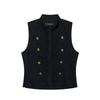 European and American Style, New Women's Clothing, Foreign Style Fashionable Rope Knot Buckle Decoration Slim Vest 2843/709