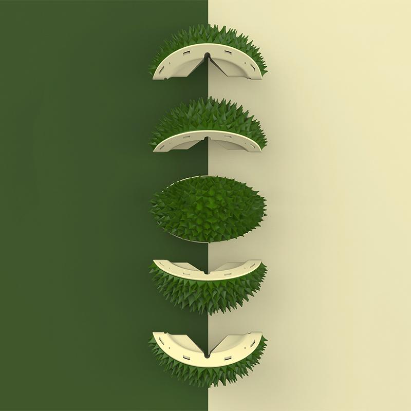 New Durian Scratching Comb 2-in-1 Pet Comb For Cat Grooming Dental Care Pet Comb Cat Corner Scratching Rubbing Brush