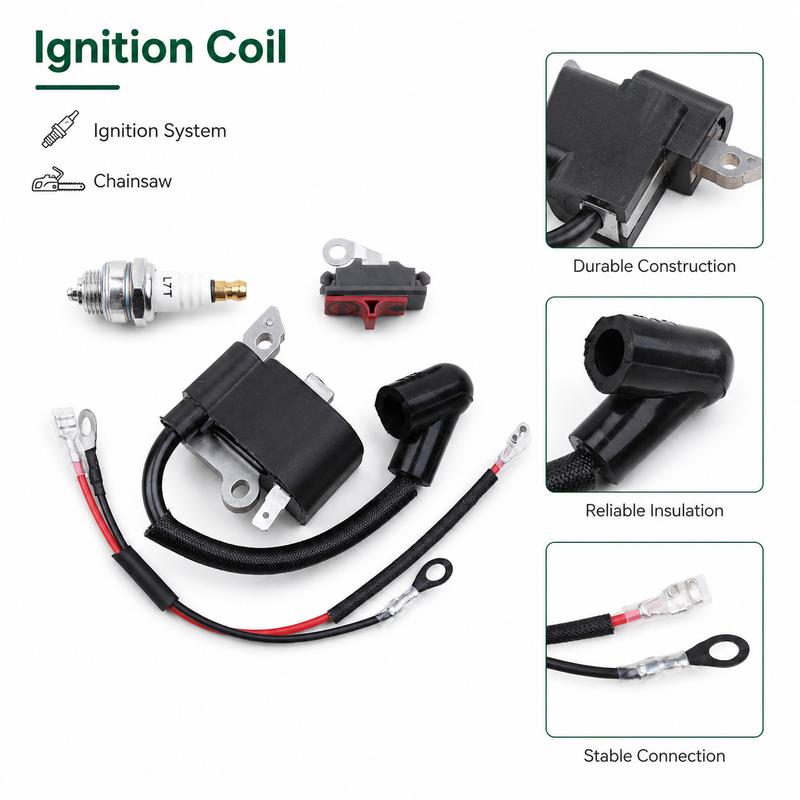 Ignition Coil Kit W/ Spark Plug Switch For JONSERED CS2234/2234S/2238/2238S McCulloch CS340/CS380 Replaces 530039143 5300392-39