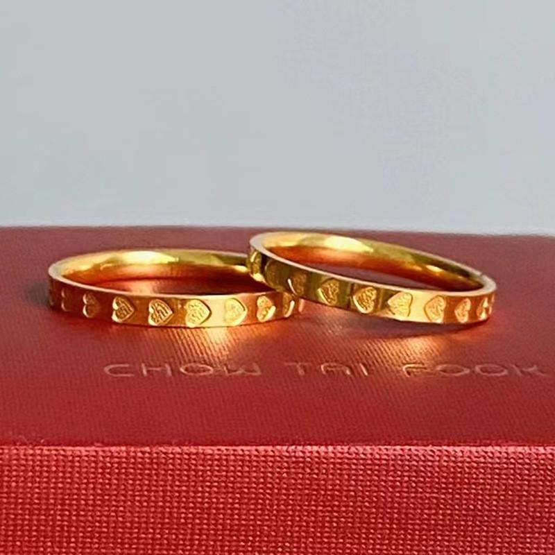 Gold Chic Plated Heart Ring Perfect For Gifts On Special Occasions And Celebrations