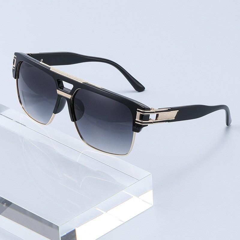 Metal hinged outdoor sports sunglasses men's square retro trendy sunglasses women's fashion cool glasses