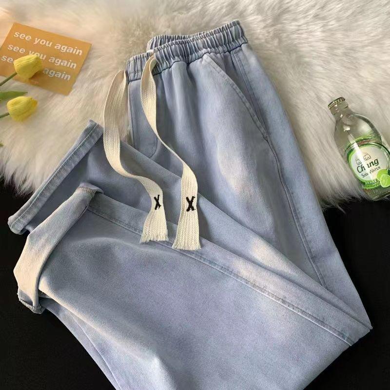 High Street Retro Wide-Leg Workwear Jeans - Hip-Hop Casual Mopping Pants