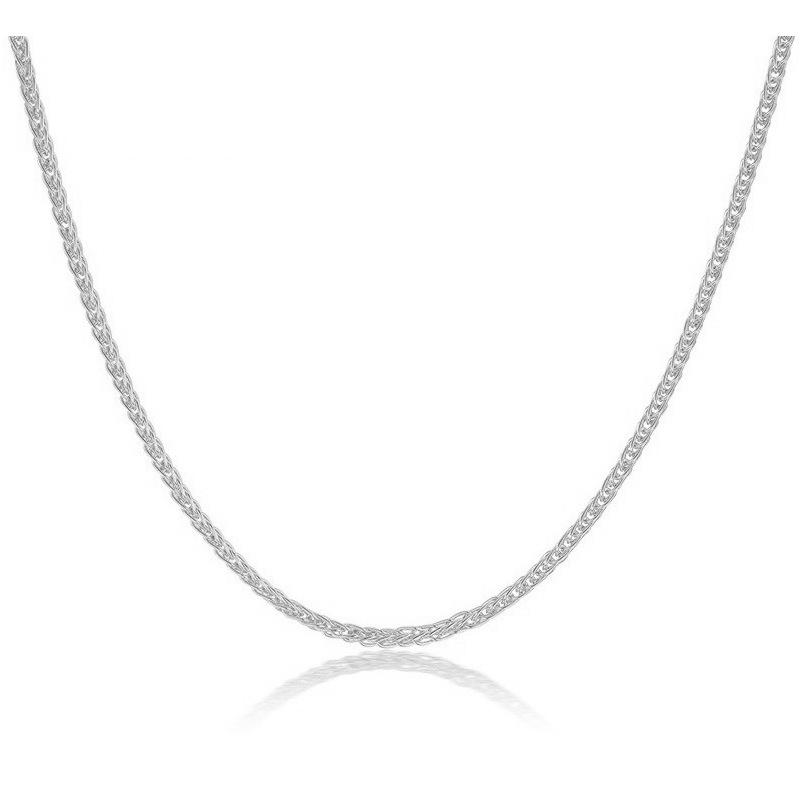 S925 Sterling Silver Chopin Chain Necklace for Men and Women - Plain, Lightweight, No Pendant