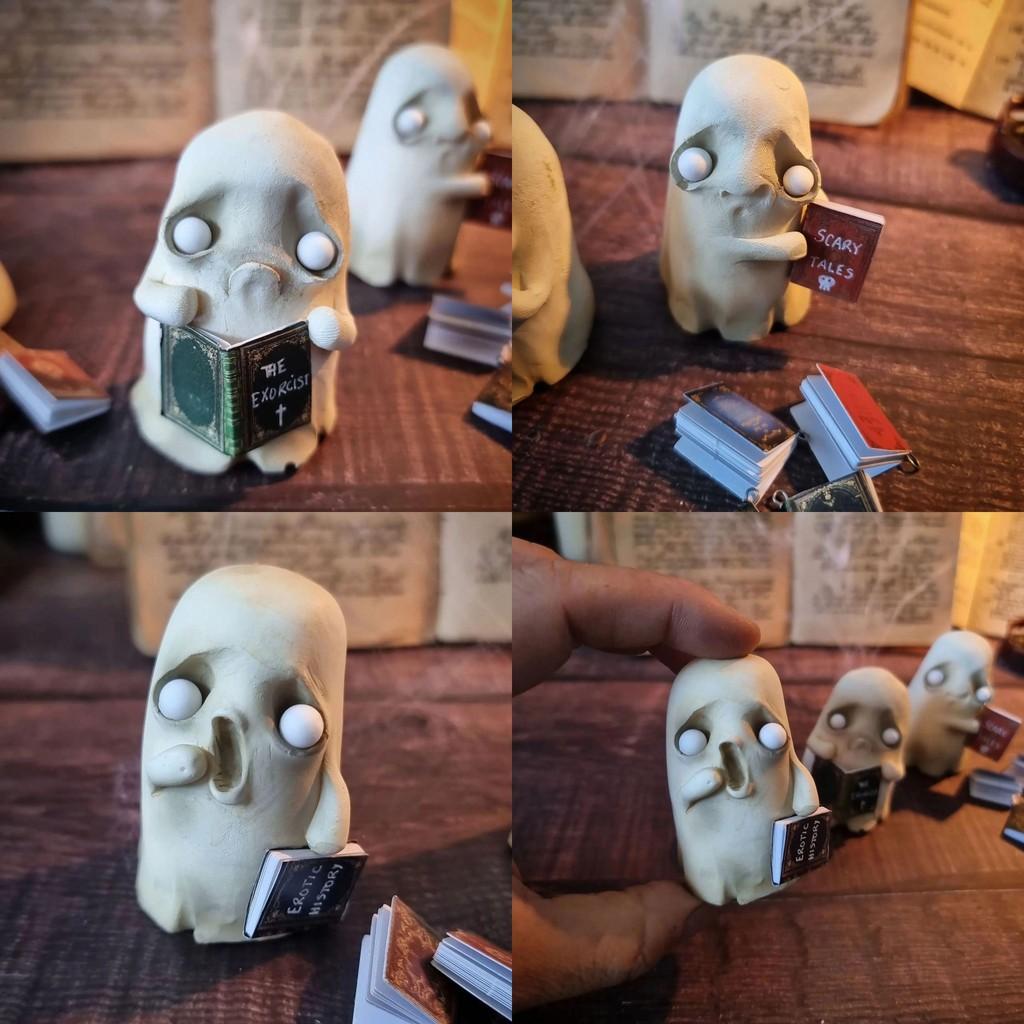 Resin Halloween Whimsical Ghost Display Figurine Perfect For Home Atmosphere And Gifts Festive