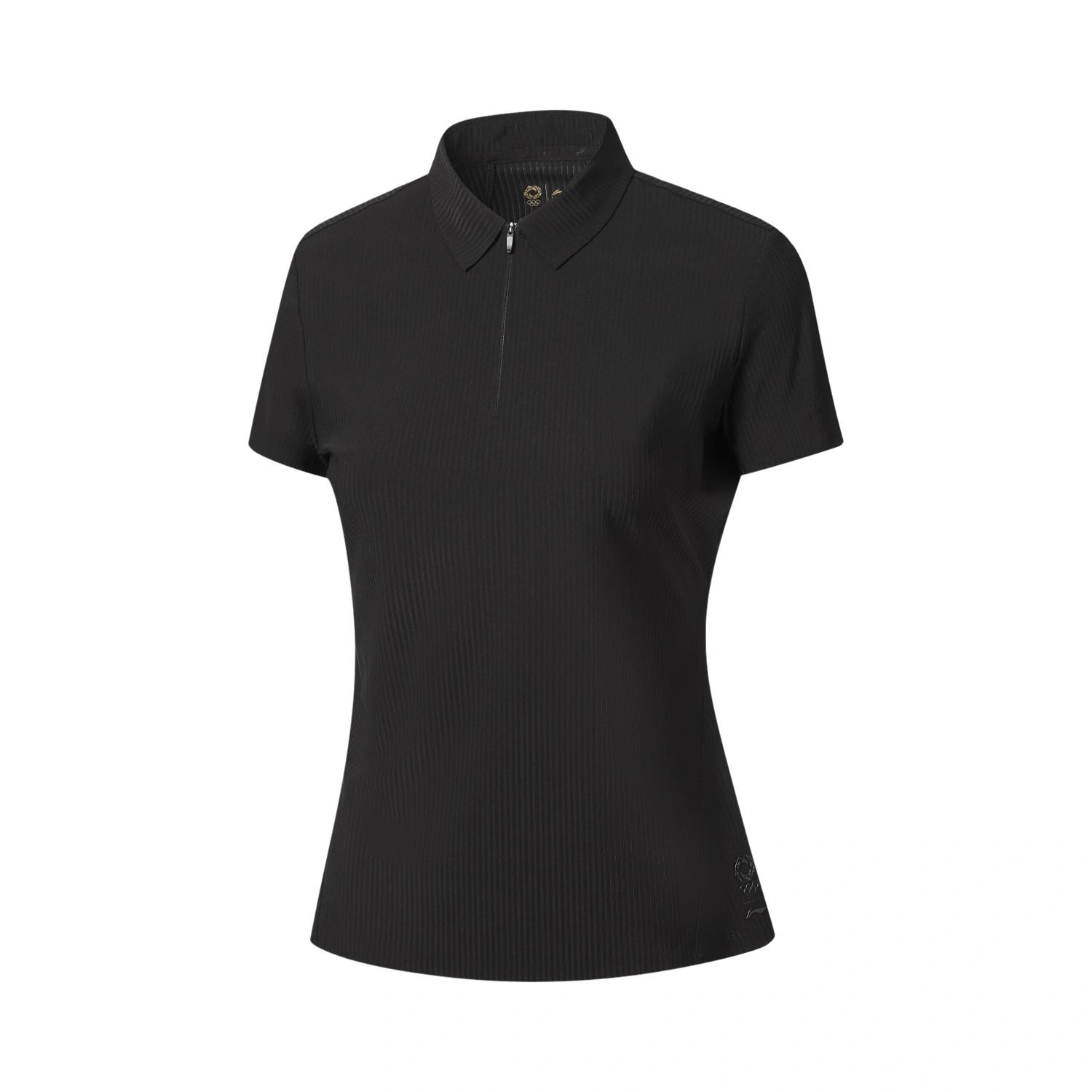 Li-Ning Gold Standard Ice Feel Solid Color Comfortable Sun Protection Polo Shirt Women tops APLW620-1 S