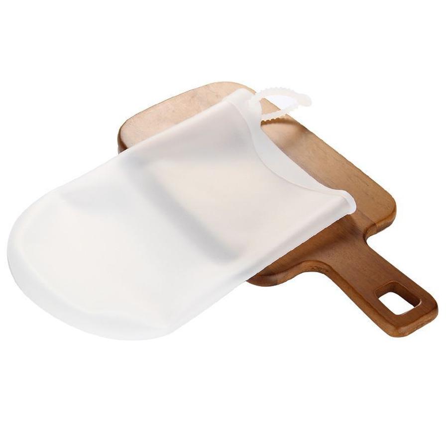 Kitchen Silicone Dough Bag with Clip, Thick Non-Stick Kneading Bag for Home Baking and Proofing, Large Size Dough Bag
