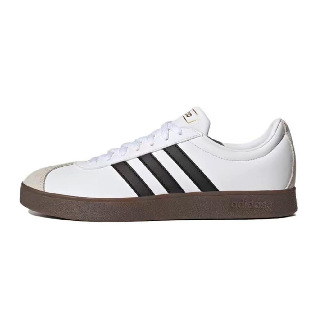 Adidas VL COURT 2.0 Slip Resistant Low top Skateboard Shoes Unisex Silver JQ2470(Team191-)
