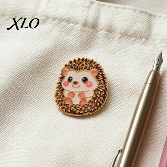 Enamel Penguin Pin Animal Brooch Pin, Bear Fox Dog Hedgehog Badge, Shape Badges Men Women Alloy for Coats Sweaters Scarves