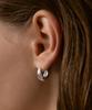 Tatiana (Silver 925) Volume Drop Hoop Earrings Ec3225 Size L