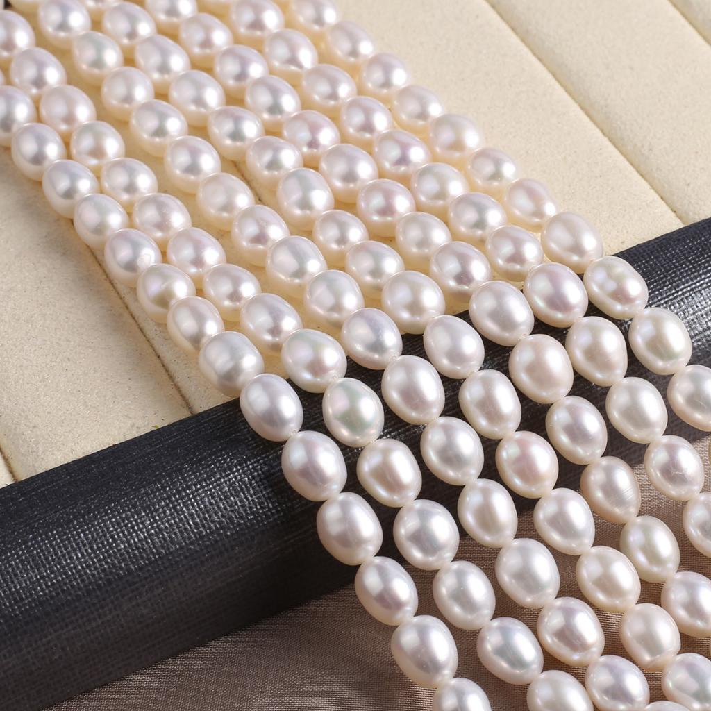 1String, White Natural Freshwater Pearls, Irregular Baroque Pearl Beads for Jewelry Making DIY, Unique Birthday Party Wedding Crafts, 36cm