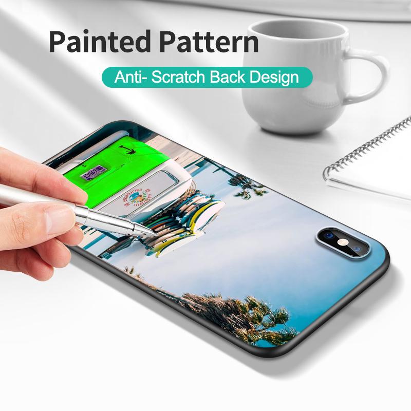 Black Tpu Case For Samsung Galaxy A03 SM-A035 A03 Core A03S A13 A23 LTE A33 A53 A73 4G 5G Combi Van Surf