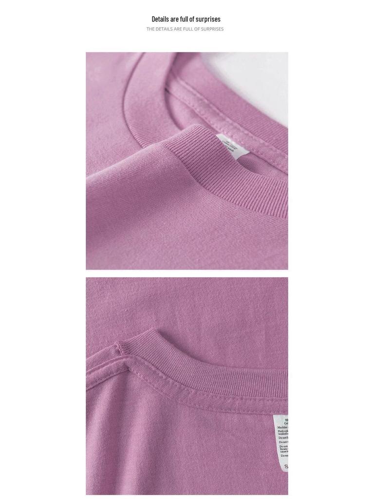 Unisex Heavyweight 400g Pure Cotton Long Sleeve Whitening T-Shirt – Thick, Non-Transparent, Casual Base Layer