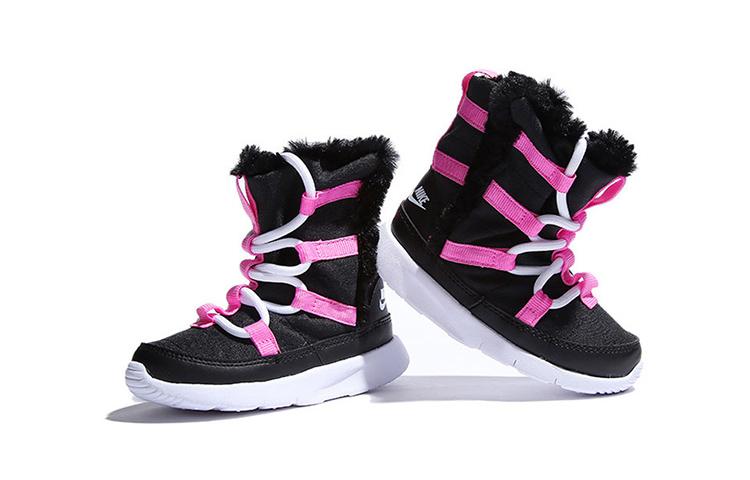Nike Venture High Top Running Shoes Black Pink Infant And Toddler AQ9495-002