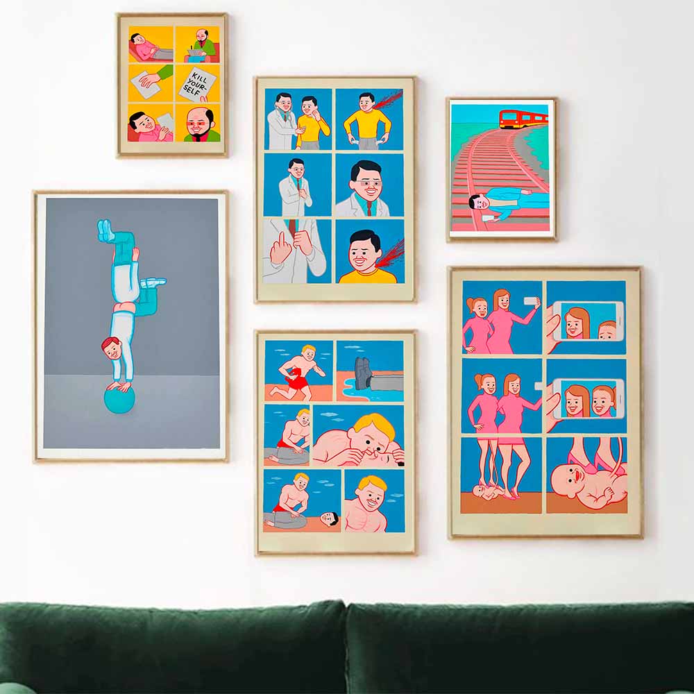 Αφηρημένη αφίσα Σύγχρονης Τέχνης Joan Retro Fun Printmaking Μοντέρνος καμβάς Ζωγραφική Υπνοδωμάτιο Σαλόνι Τοίχος Nordic Home Decor