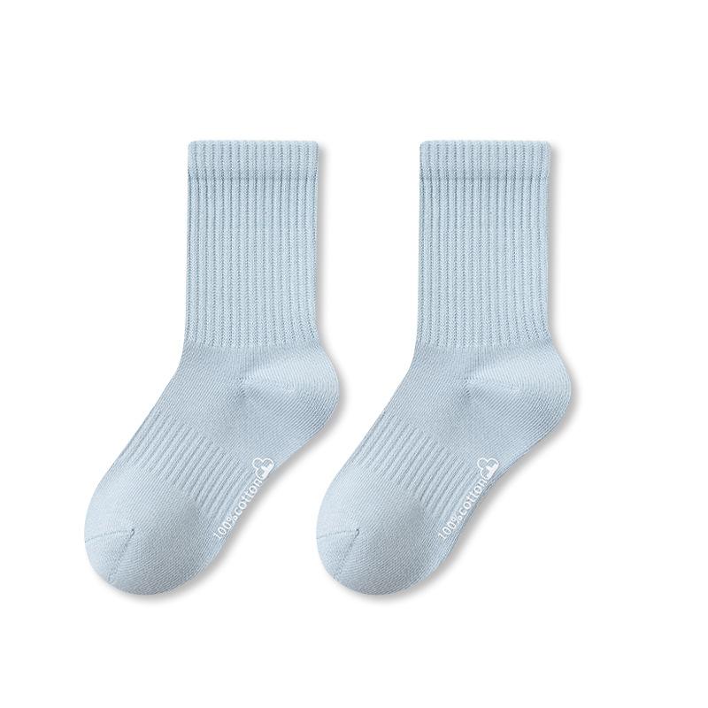 Premium A-Class Cotton Kids Crew Socks Antibacterial Seamless Sports Socks for Boys Girls Spring Autumn Winter