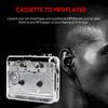 Cassette to MP3 TON010 Portable Cassette to MP3 Player Mini USB Tape Player MP3 Converter with AUX Input CD Cassette Capture Audio Music Player