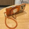 Luxury Full Diamond iPhone 13/14/15 Pro Max Mirror Stand Case with Lanyard
