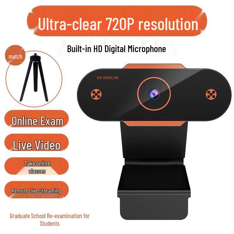 HD-Webcam mit integriertem Mikrofon für Desktop, Laptop und Live-Streaming.