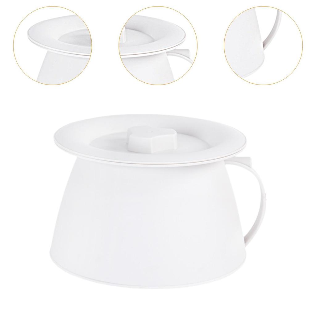 Home Spittoon Basin with Lid Easy to Clean Bedside Dresser Bucket Potty Urinal Pot for Bedroom