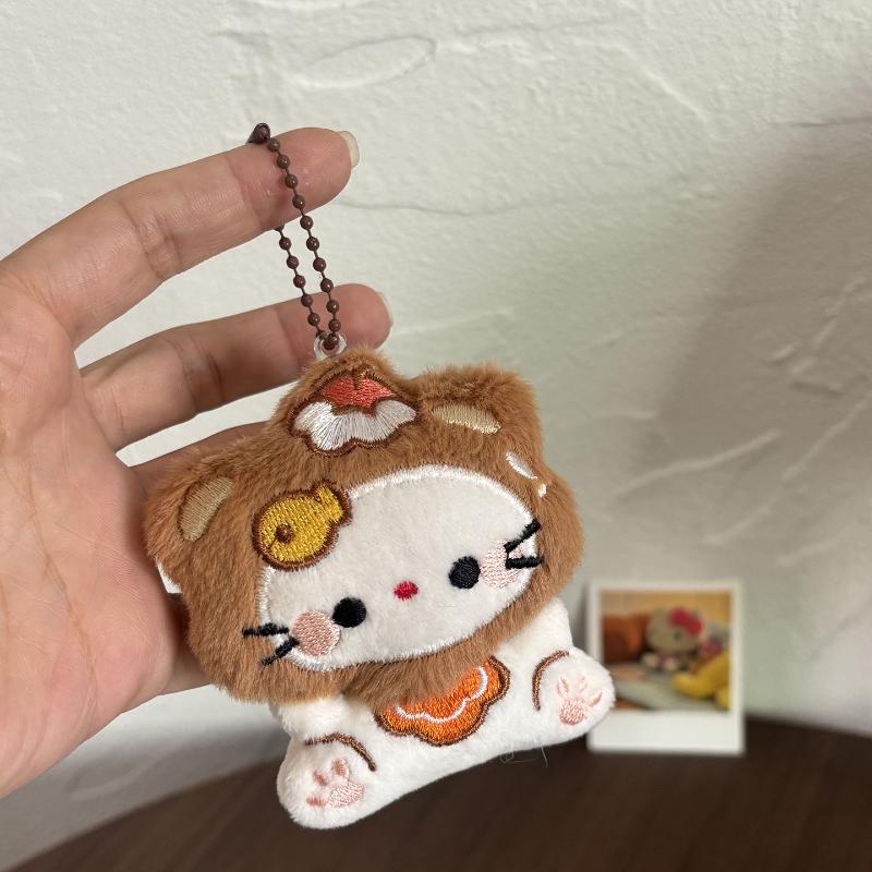 

Мультяшний Креативний Капюшон Підвіска Лялька Hello Kitty Плюшевий Брелок Милий Смішний М яка Набивна Іграшка Лялька Прикраса для Підвішування на Рюкзак Подарунки