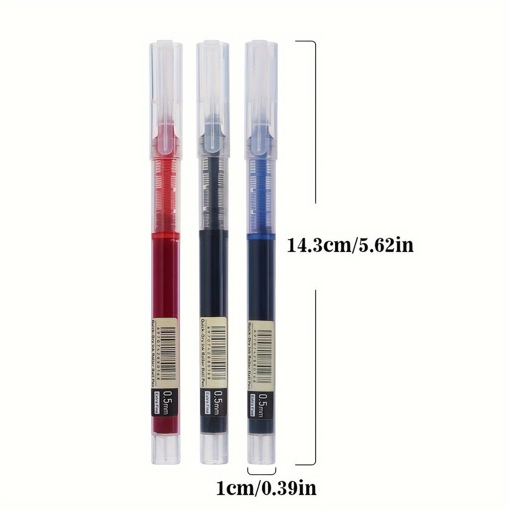 30 quick drying neutral pens, 0.5mm fine tip, smooth writing, quick drying ink, durable plastic, safety cover - perfect for daily use writing pens
