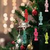 6 Pieces Nutcrackers Christmas Tree Decorations 12.5cm Holiday Wood Hanging Pendant Colorful Door Embellishments