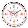11-Inch Rainbow Learning Clock Early Education Student Wall Clock Large Size Children's Room No Punching