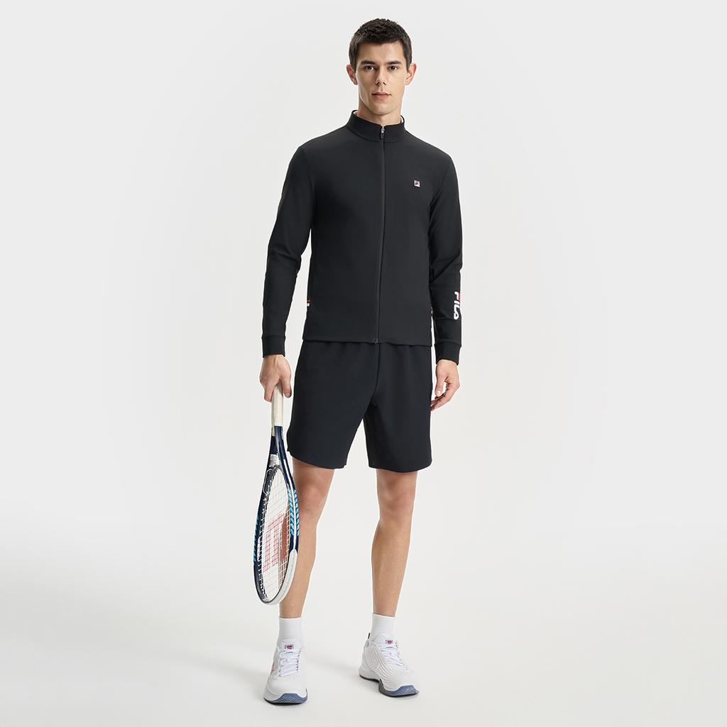 FILA Tennis Series Fashion Versatile Comfortable Long Sleeve Jacket Men Jacket Black A11M523502F-BK
